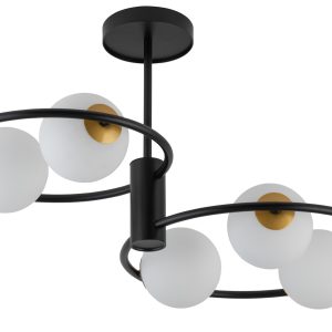 Aqua 5 lampa sufitowa 5xG9 czarna 334681