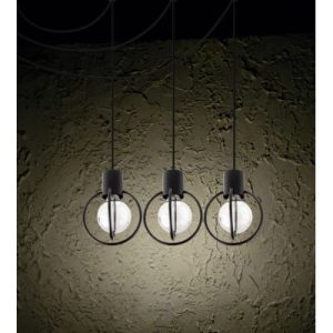 czarna metalowa lampa wiszaca Sigma Aura 3109