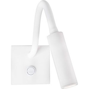 nosor led white adjustable wall lamp with switch
