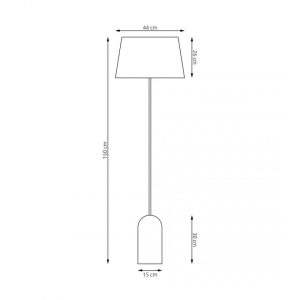 Lampa podna Pearl. dimenzije