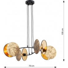 motif 82cm gold 4 light pendant with shades emibig (4)
