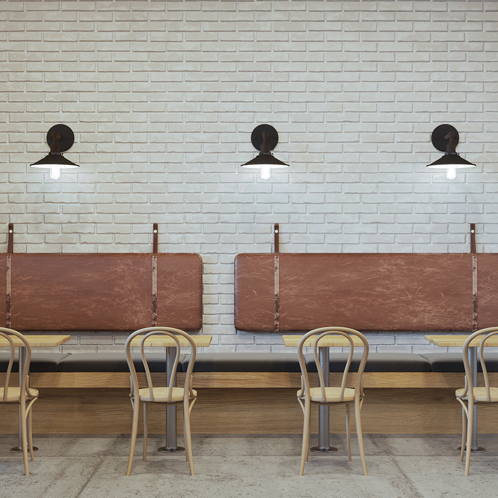 ZIDNA VINTAGE CRNA LAMPA