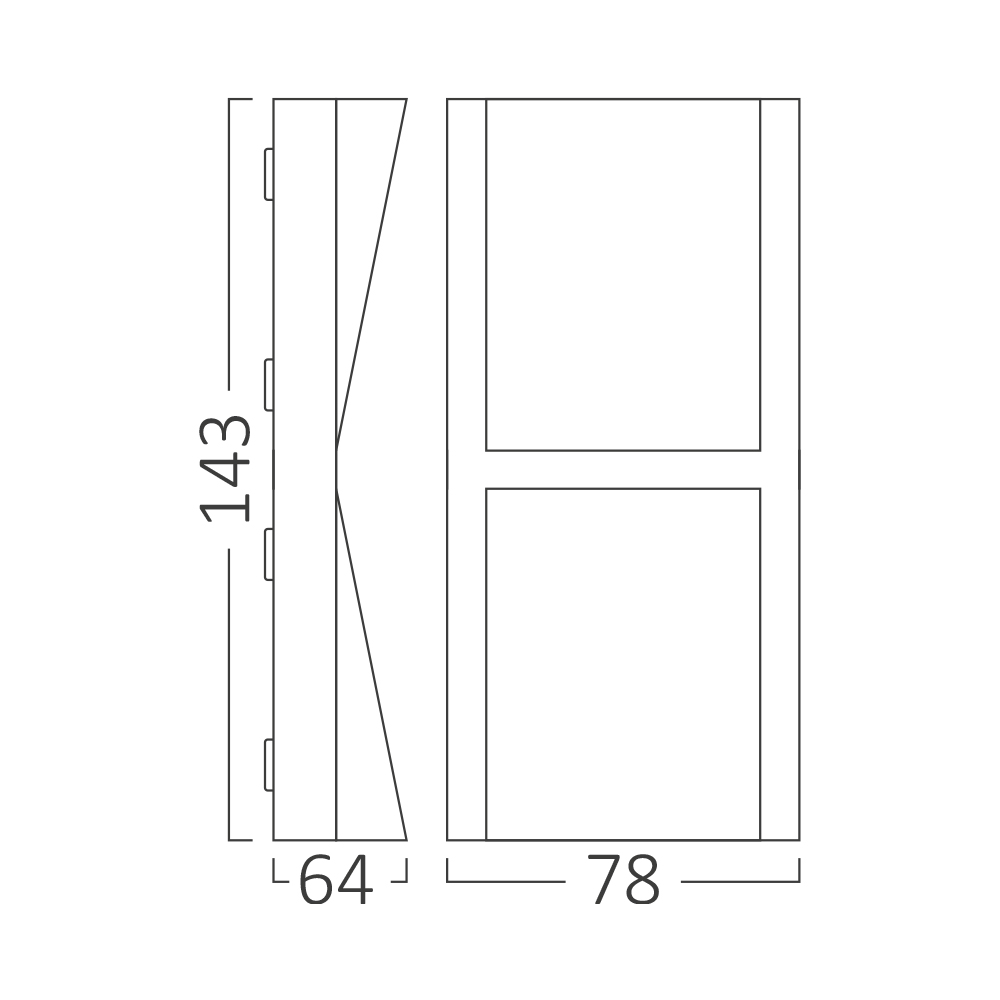 VANJSKA ZIDNA LAMPA 2X6W - Image 5