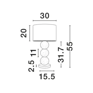 STOLNA LAMPA CHAMOIS - Image 7